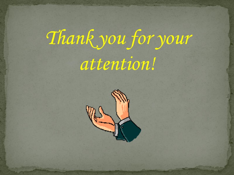 Thank you for your attention!